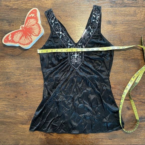 Vintage | 90s Beaded Black Tank - Picture 8 of 8